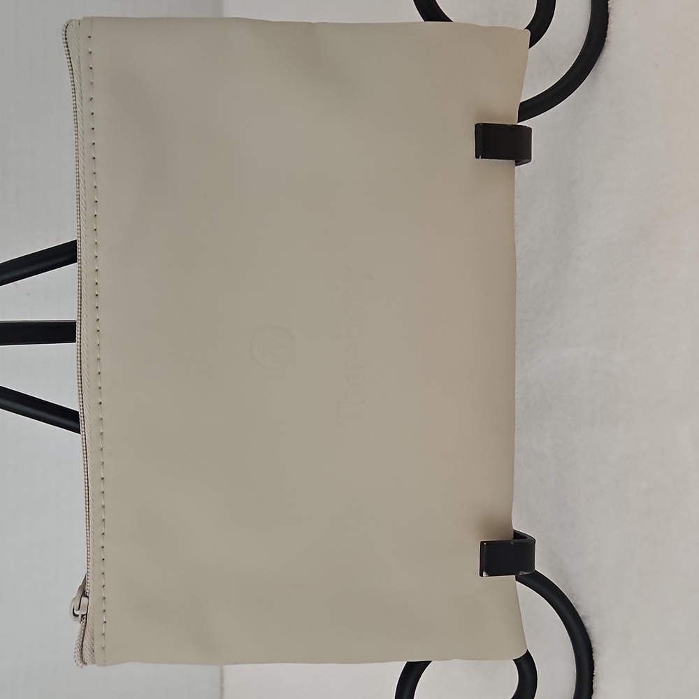 United Airline Therabody Tan Pouch Cosmetic Travel Bag
